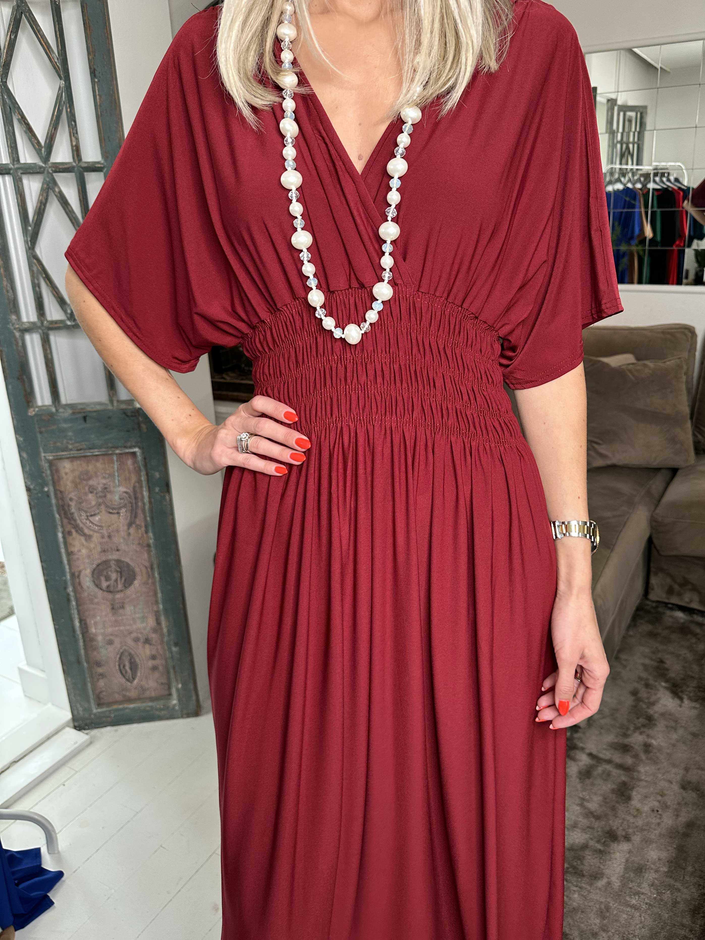 Pams Plain - Elastisk kjole med smock